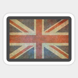 Union Jack with Grunge Texture Sticker